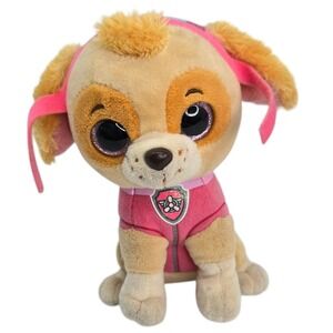 Ty Beanie Boos Skye Paw Patrol Cockapoo‎ Dog Pink Pilot Stuffed Animal Plush 6"